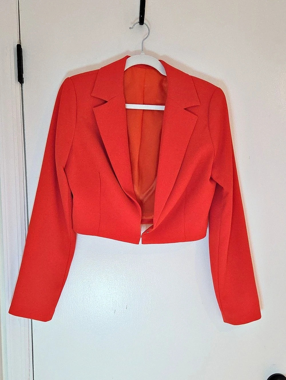 Red Cropped Blazer